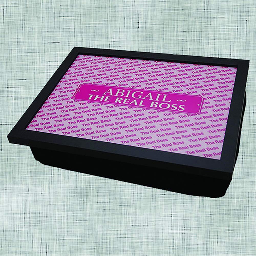The Real Boss Female Pink Personalised Lap Tray Gift