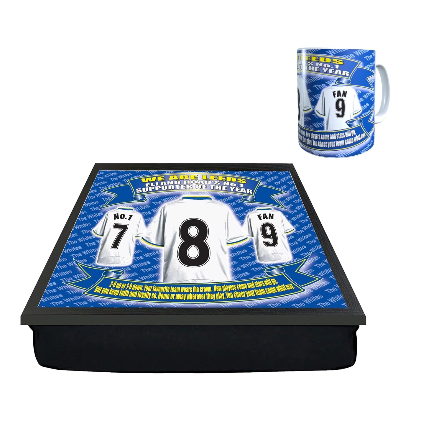 Leeds U Football Shirt Lap Tray And Mug Gift Set, LEEDS- LapMugGiftSet_000