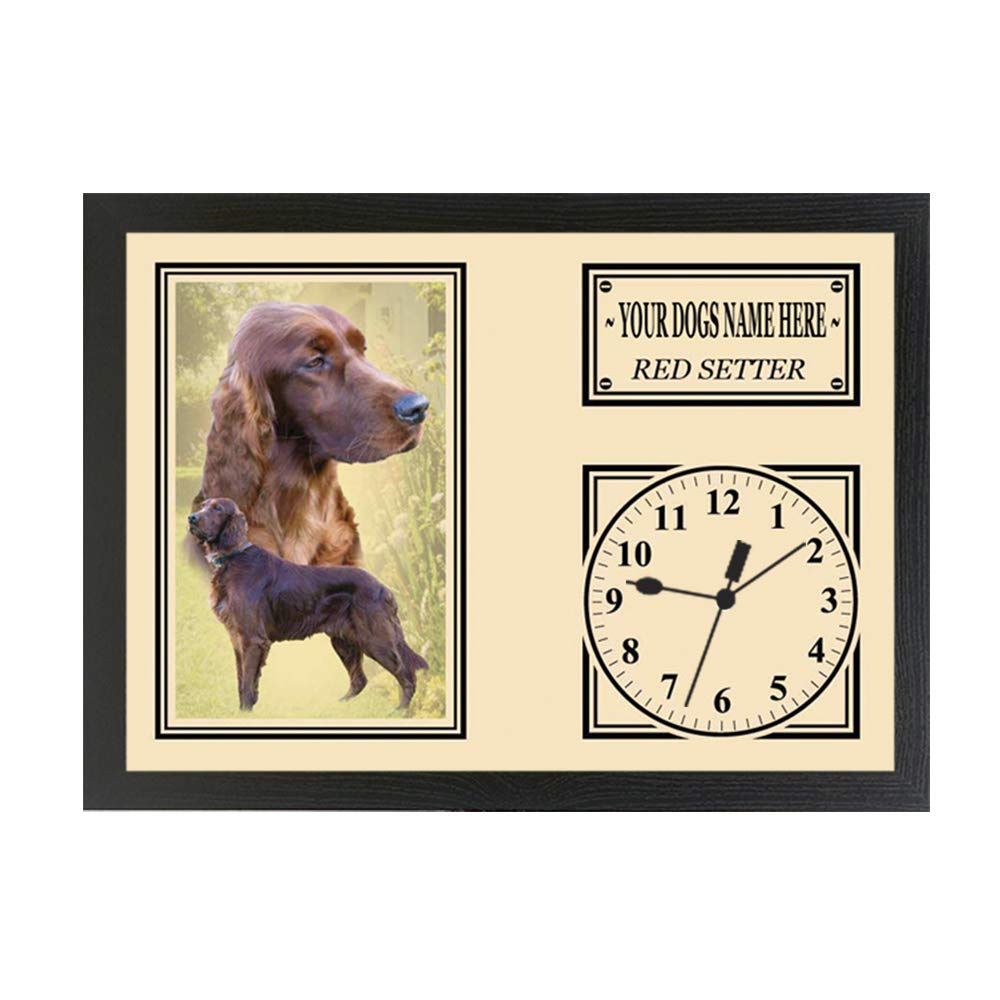 Red Setter Personalised Dog Breed Gift Clock