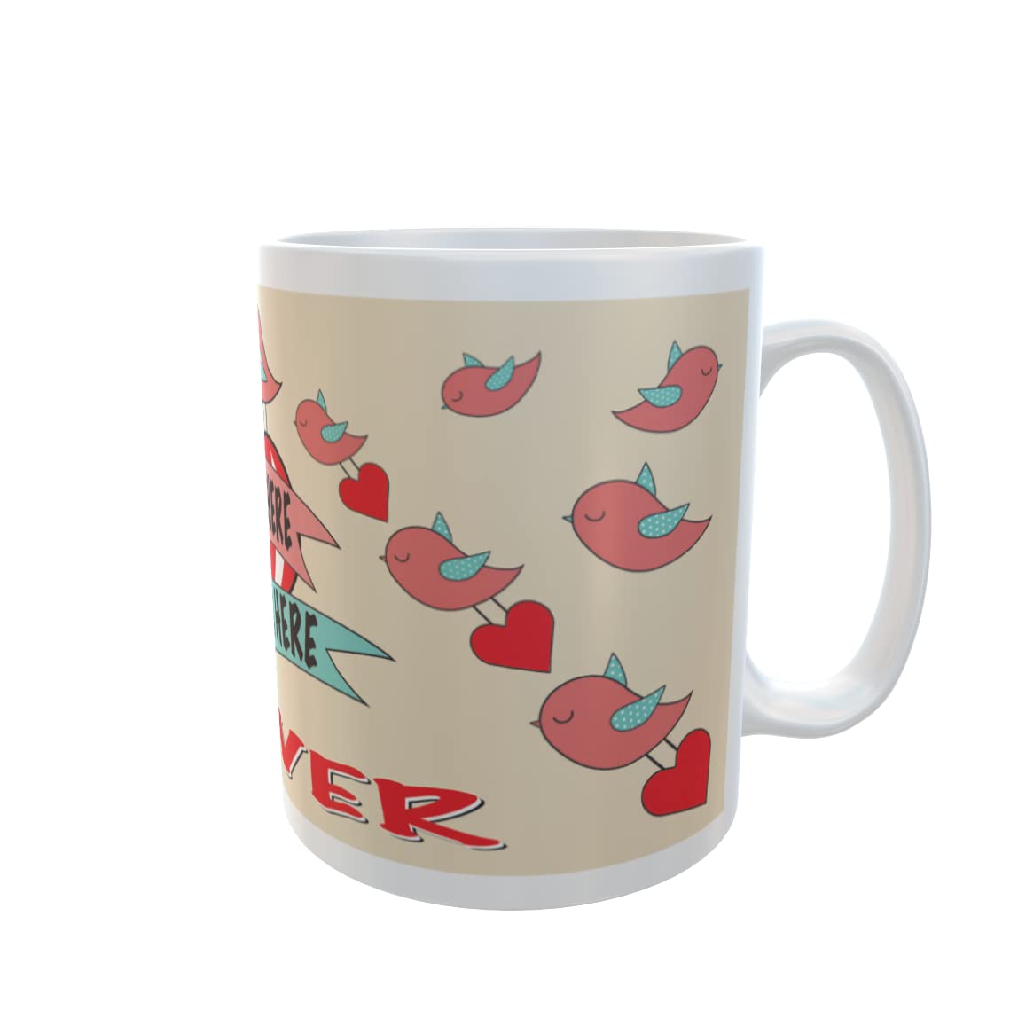 Two Birds Love Heart Forever Valentine's Day Any Occasion Mug Gift