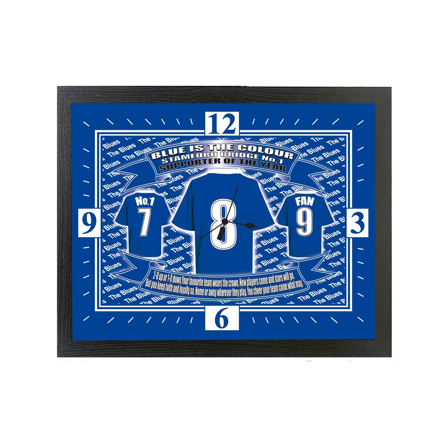 The Pensioners Football Shirt Clock Gift Present