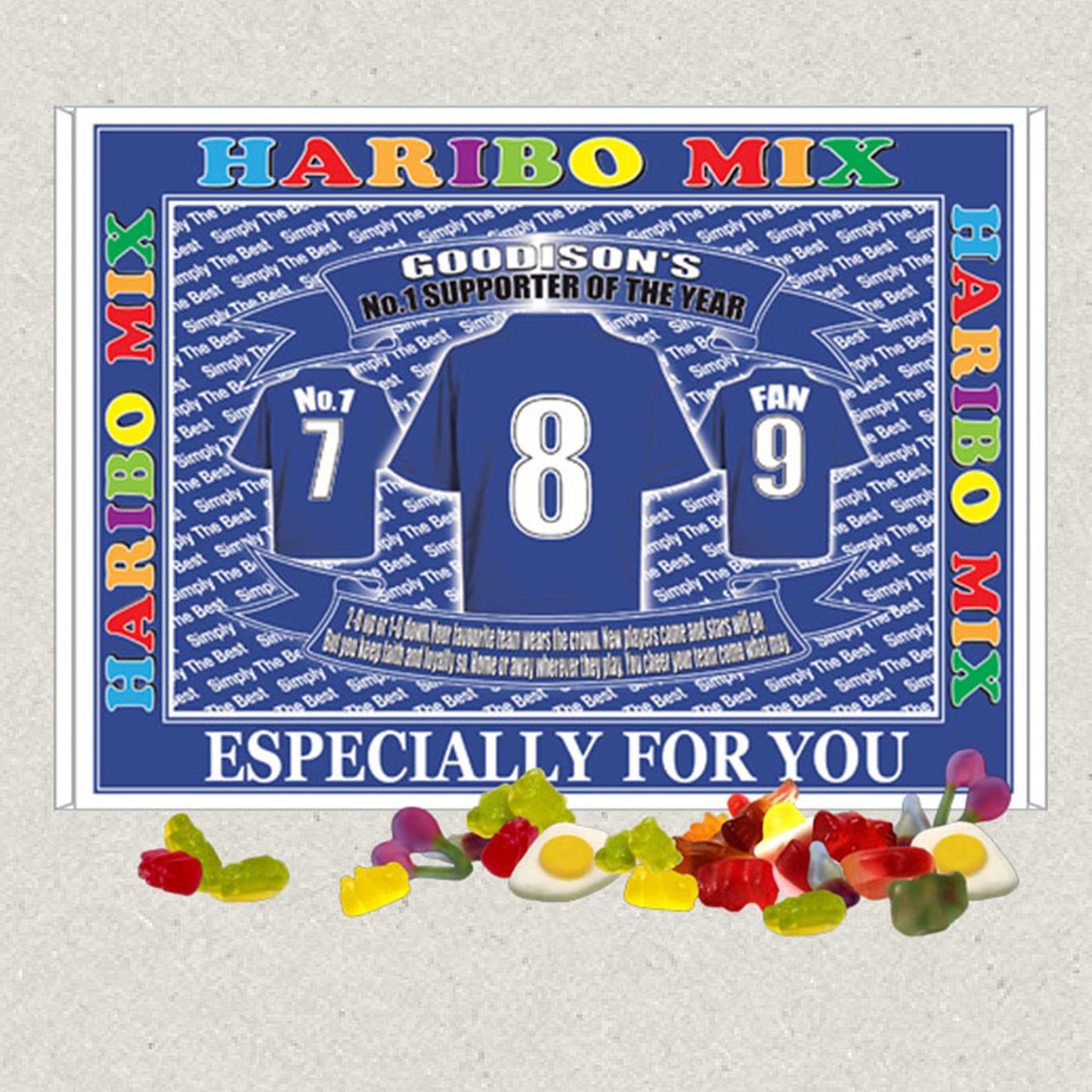 The People's Club Football Shirt Gift Boxed Sweets Team-Everton