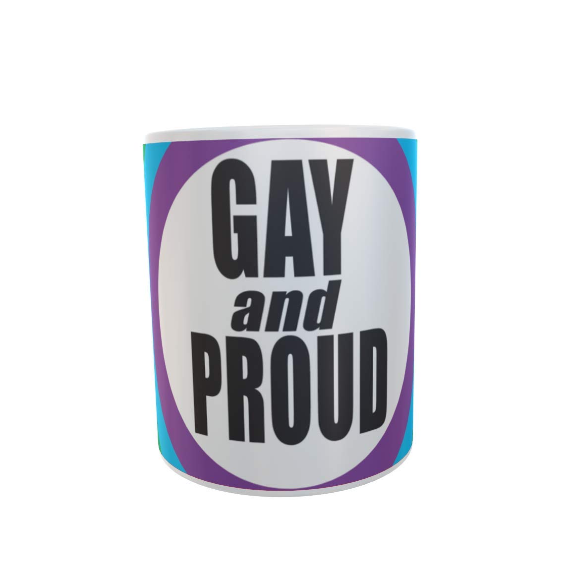 Gay and Proud Rainbow Ceramic Gift Mug