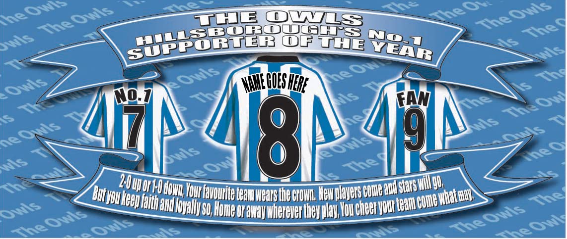 Sheffield Wed Personalised Football Shirt Ceramic Money Box Gift