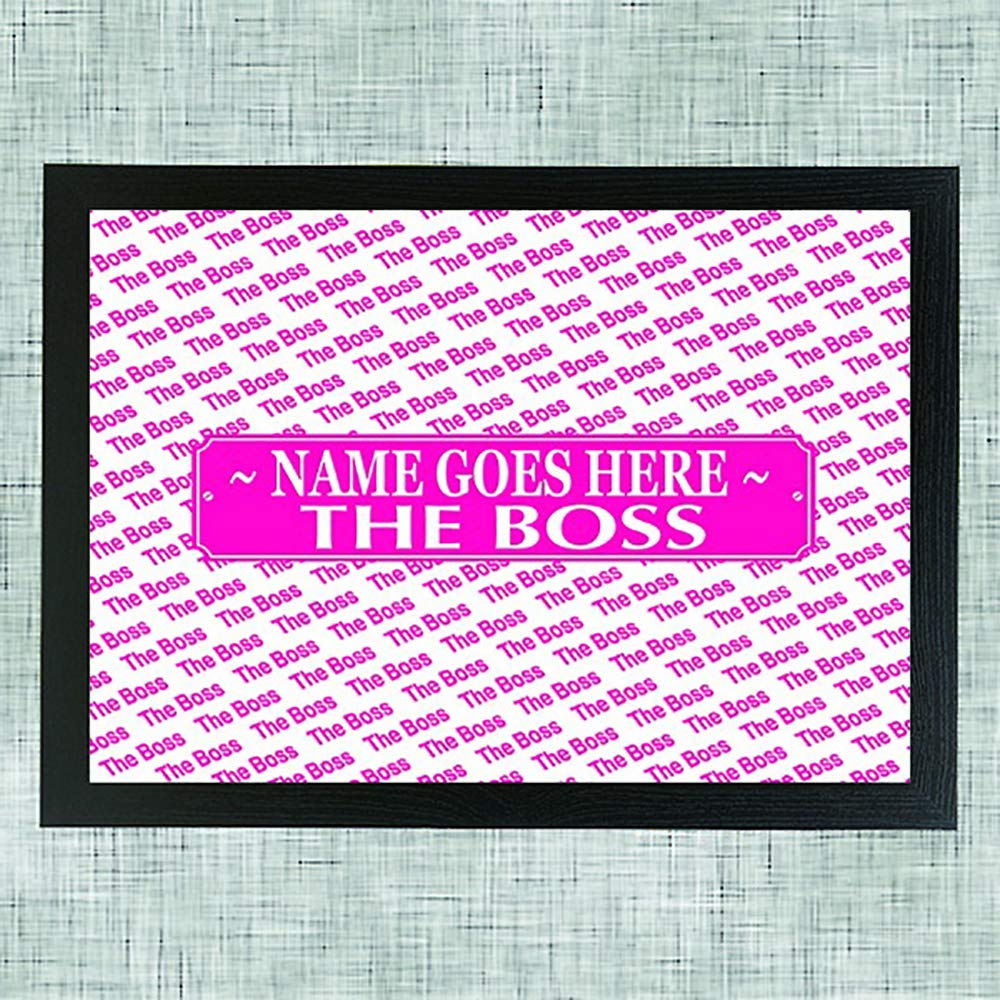The Boss Female Pink Personalised lap tray gift