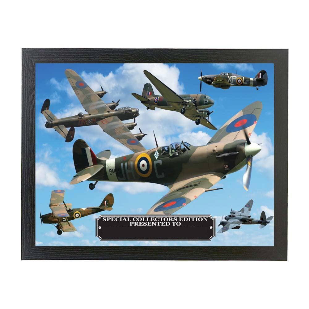 VE Day Battle of Britain WWII Iconic War Planes Spitfire Lancaster Personalised Framed Wall Hanging Picture Gift