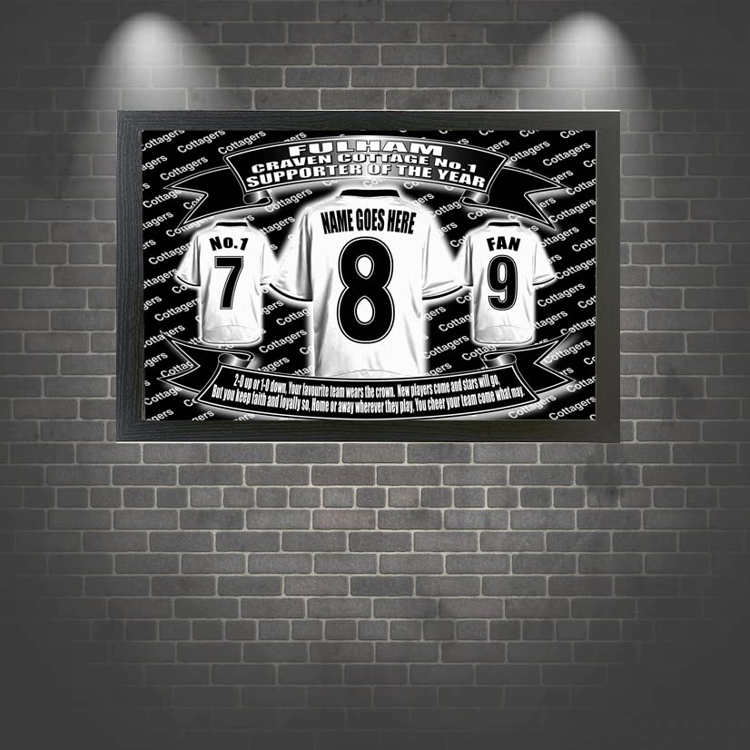 Fulham Football Shirt Personalised Picture Gift