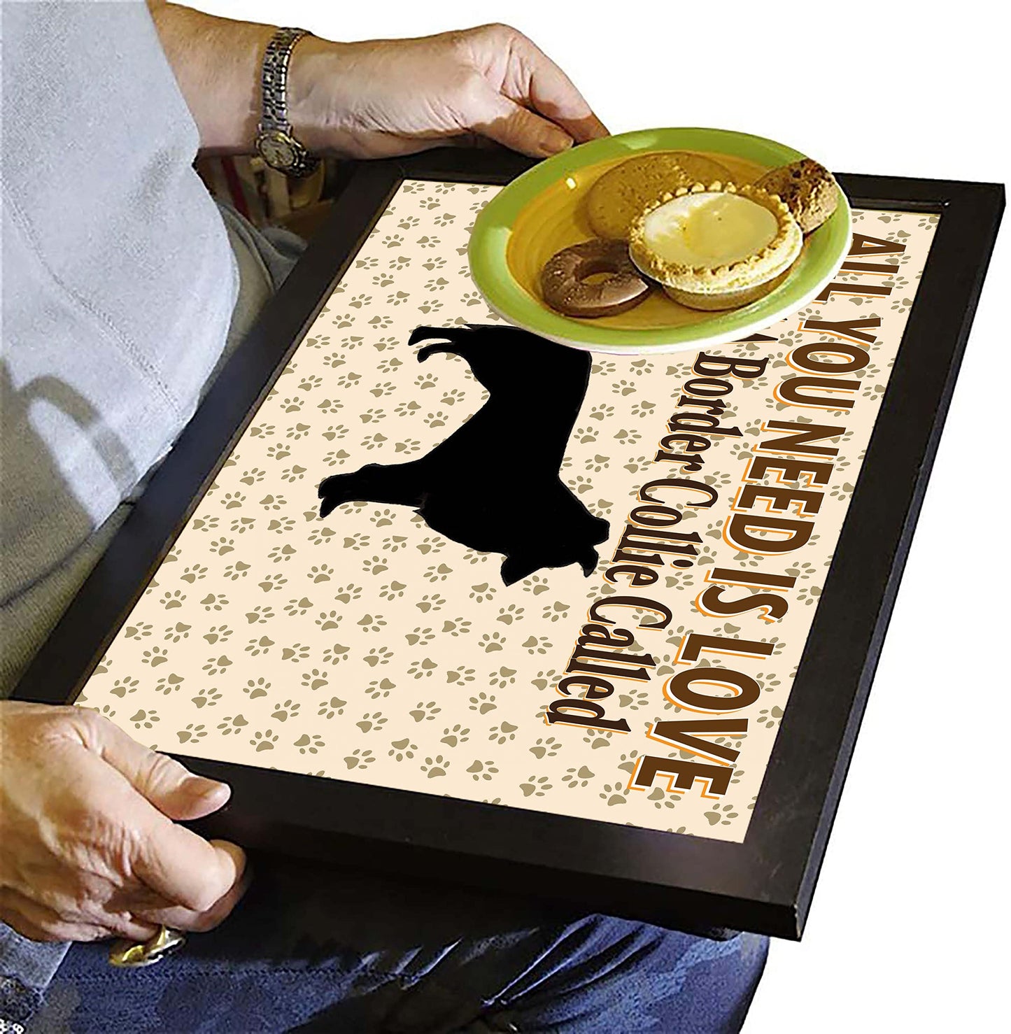 All You Need Is Love Border Collie Personalised Dog Breed Cushion Lap Tray Bean Bag Gift