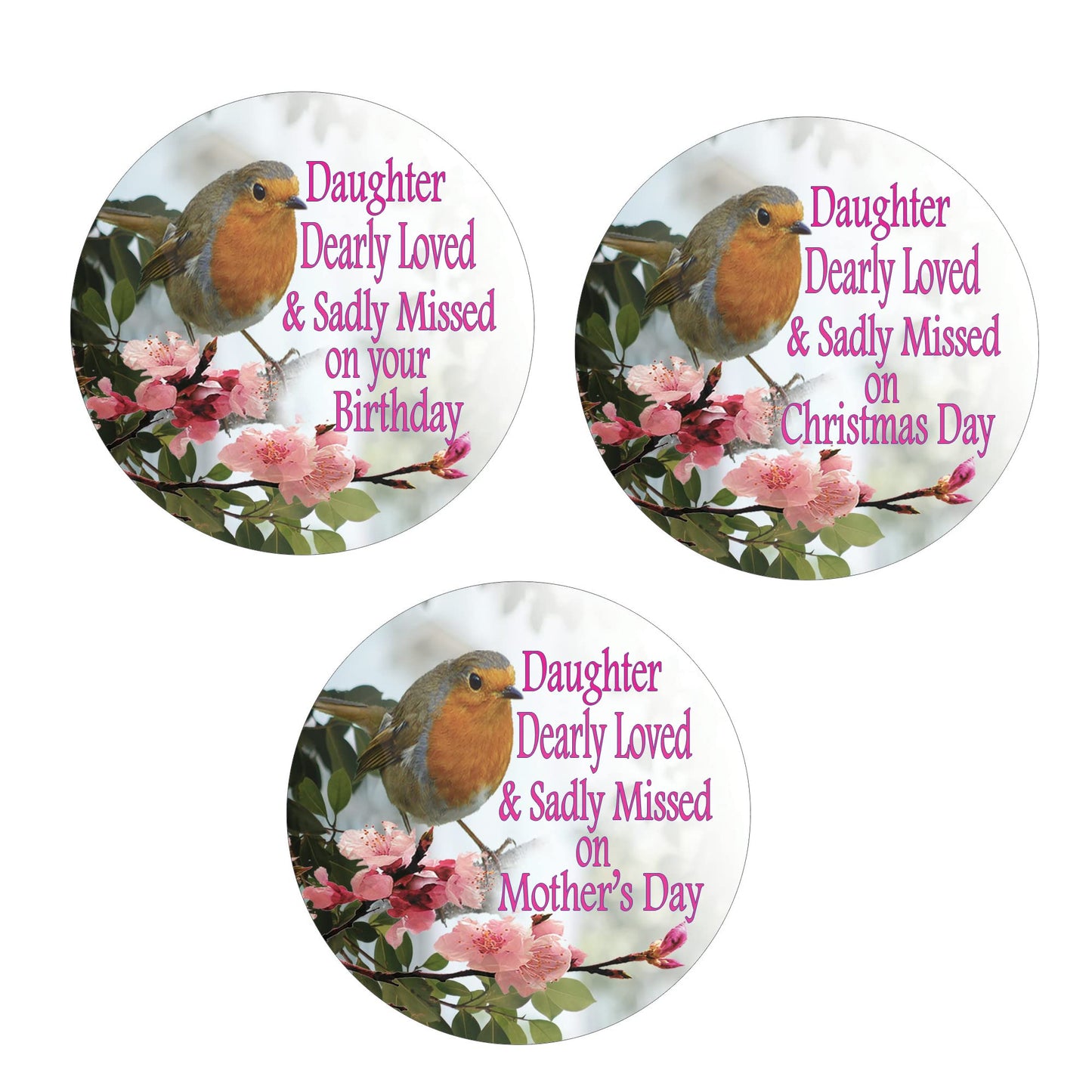 Robin Remembrance Mum- Mom - Mummy - Daughter - Grandma - Nanny - Nanna - Sister - Auntie Memorial Ceramic Hanging Decoration For Any Occasion - Mother’s Day - Birthday - Christmas
