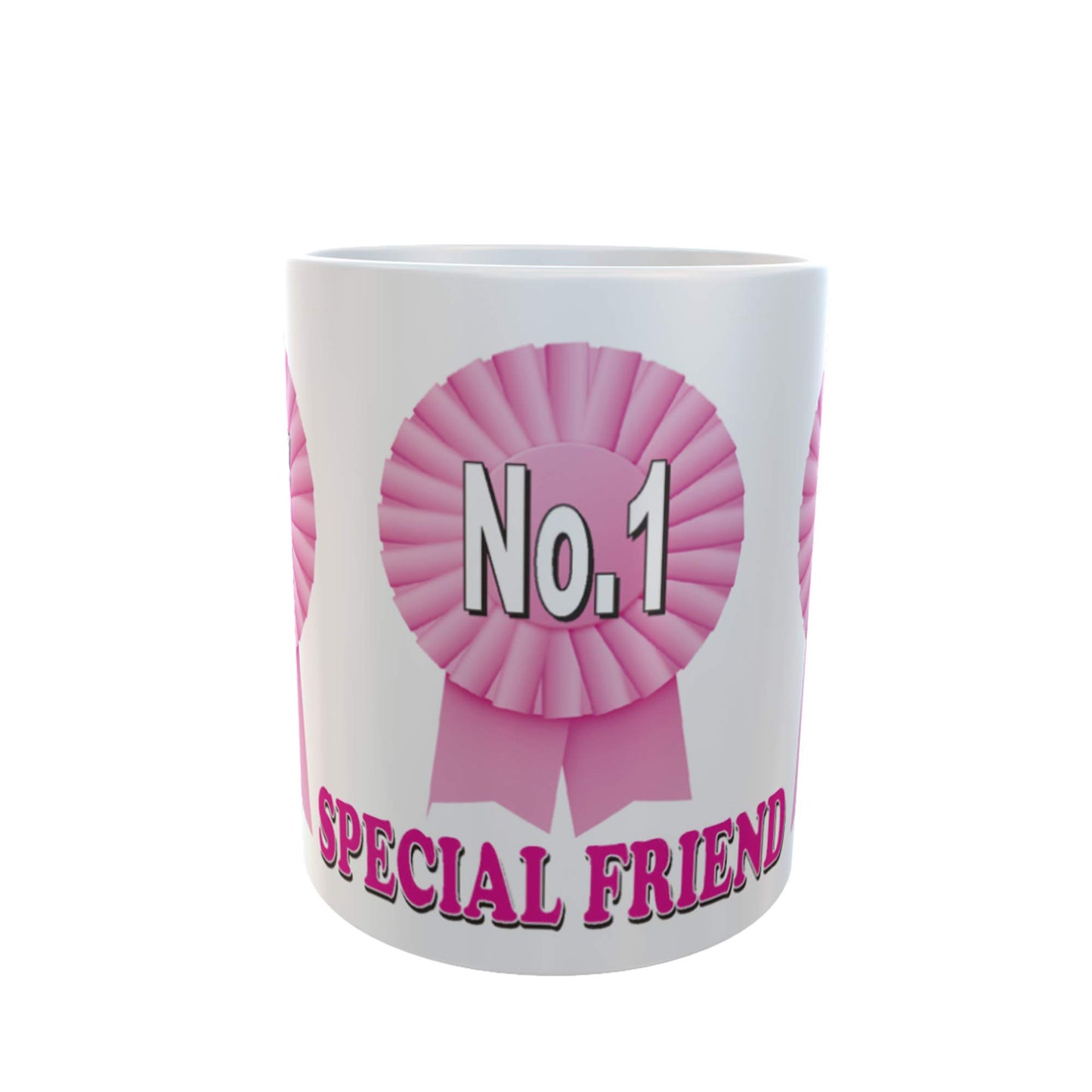 Simply The Best Special Friend Ceramic Rosette Gift Mug (Female)