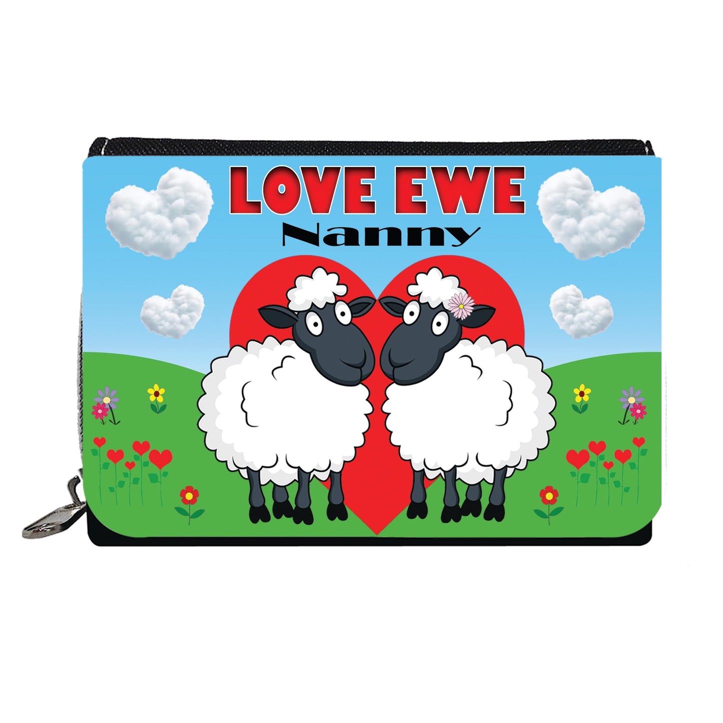 Love Ewe Male and Female Personalised Cute Sheep Purse
