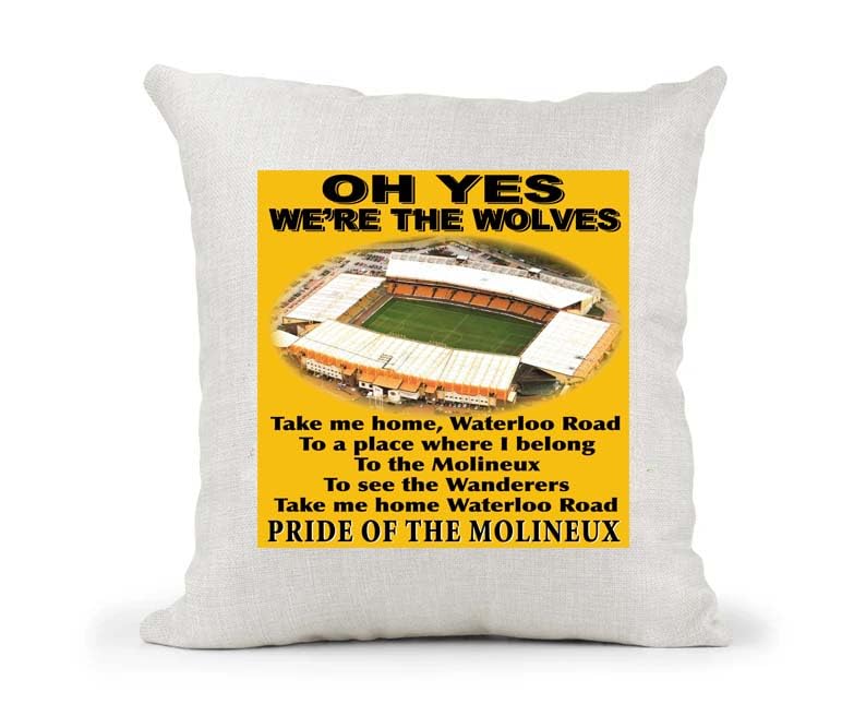 Wolverhampton Football Anthem Song Chant Cushion Cover Gift