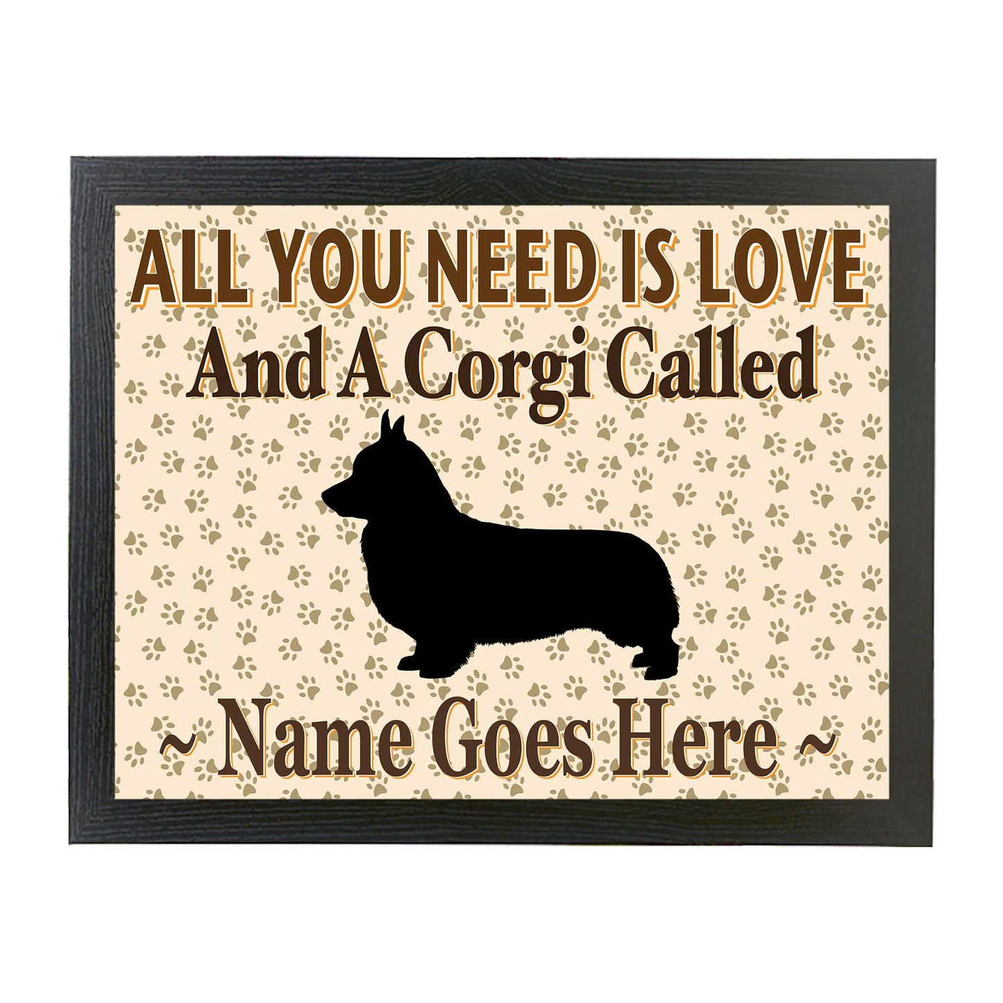 All You Need Is Love Corgi Personalised Dog Breed Cushion Lap Tray Bean Bag Gift