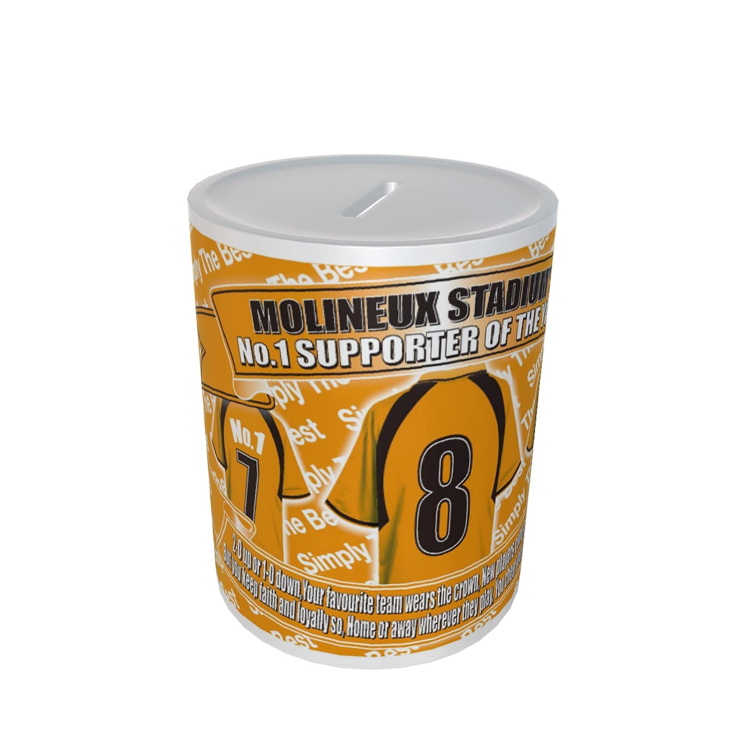 Wolves Football Shirt Ceramic Money Box Gift