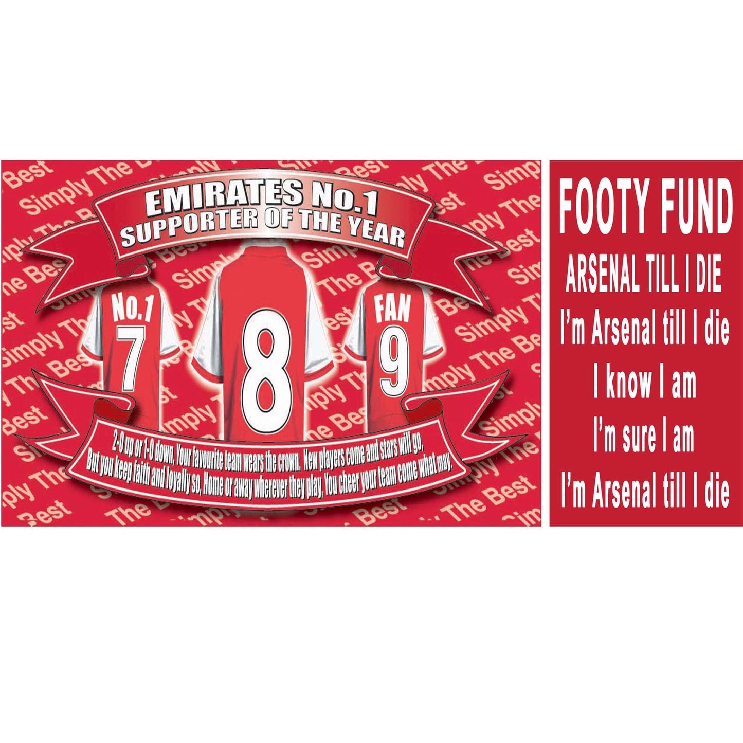 Gooners Football Shirt Ceramic Money Box Gift