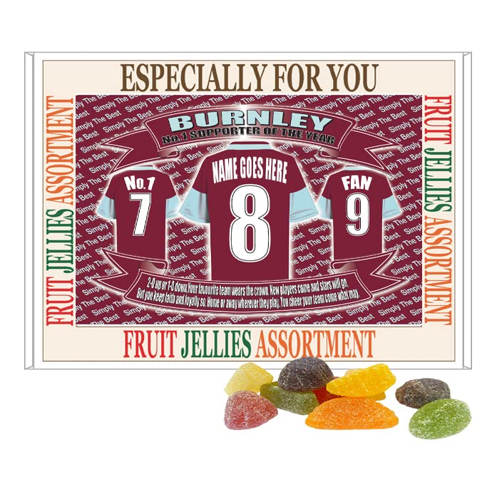 Burnley Football Shirt Personalised Gift Boxed Sweets