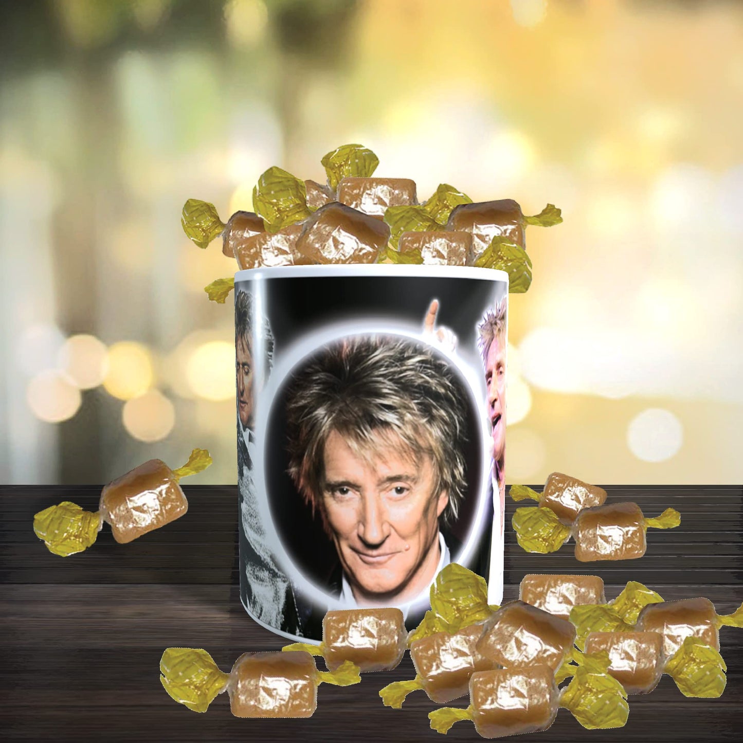 Rod Stewart Icon Gift Mug with Sweets