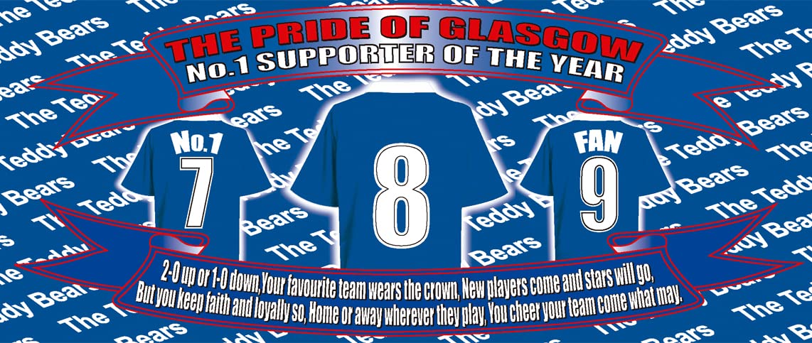 Glasgow The Teddy Bears Football Team Shirt Mug Gift with Chocolate Footballs