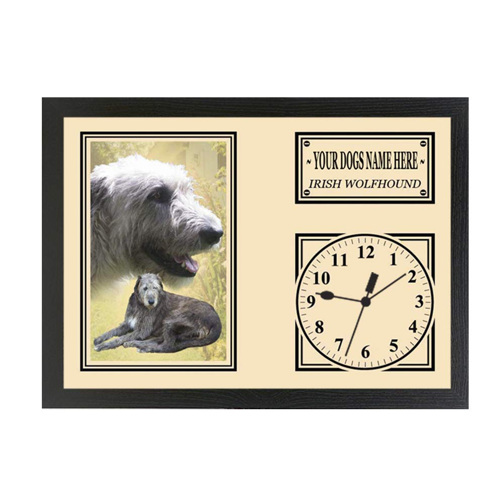 Irish Wolfhound Personalised Dog Breed Gift Clock