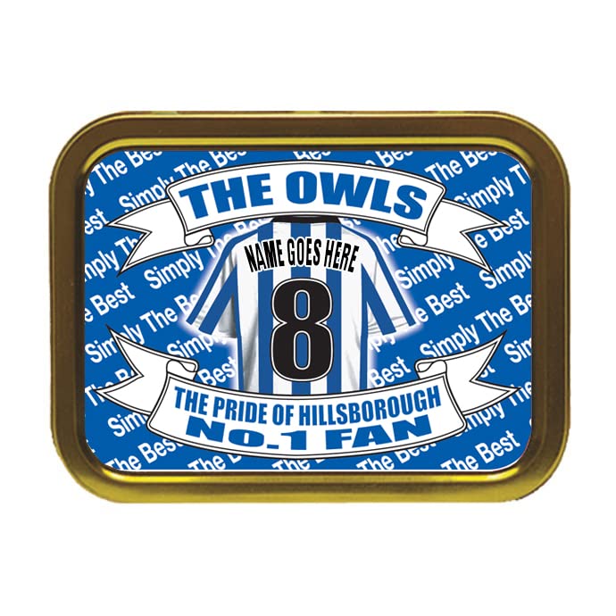 Sheff Wed Personalised Football Shirt Tobacco Storage Tin & Products Gift Present