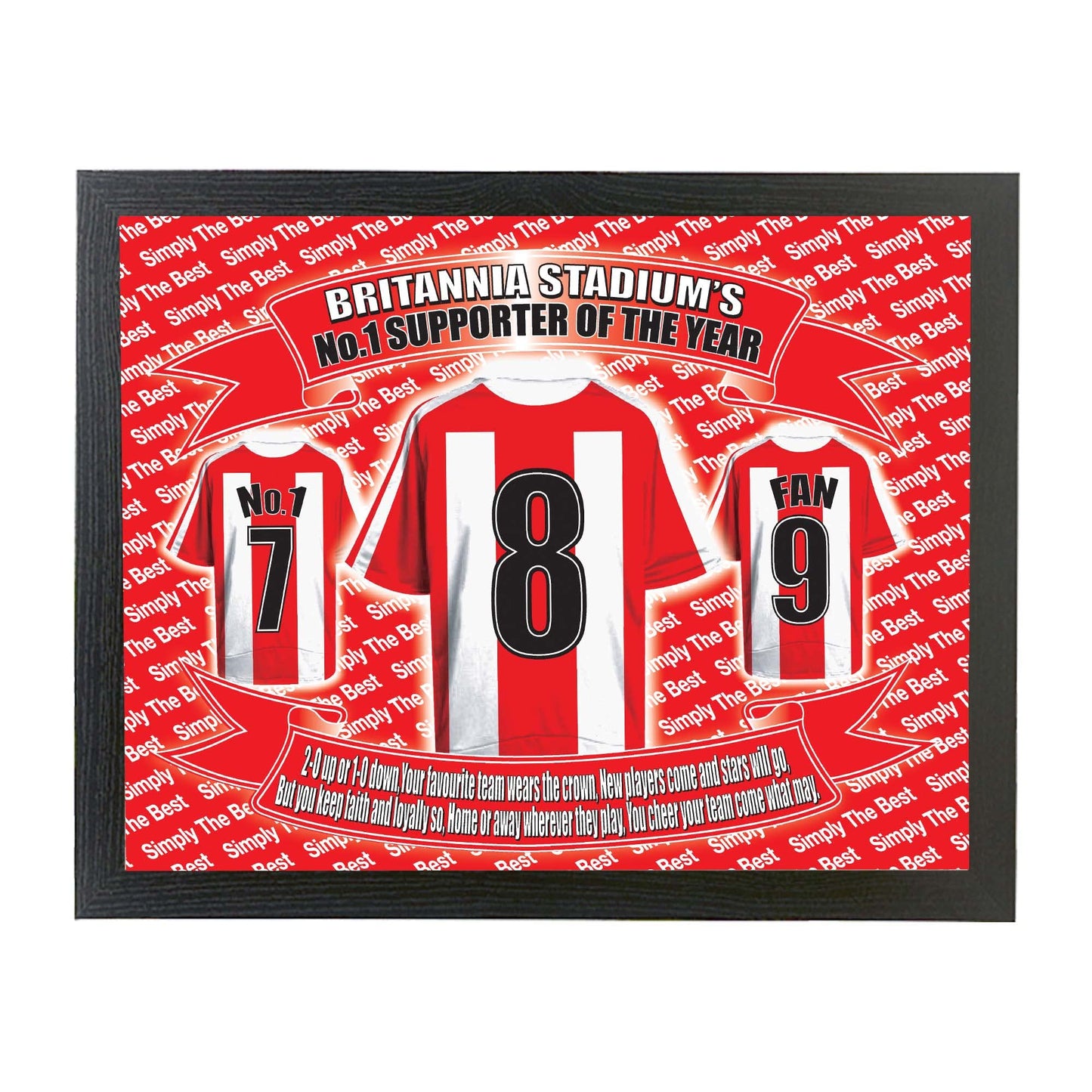Stoke Football Shirt Lap Tray Gift