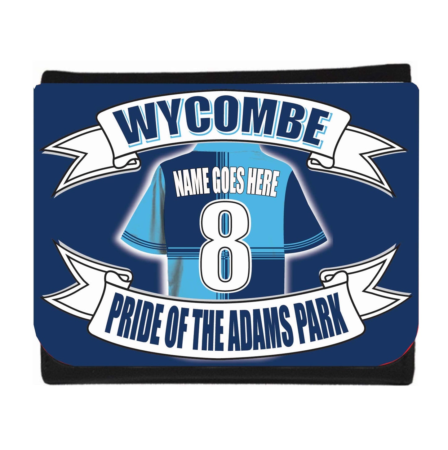 Wycombe Football Shirt Money Personalised Wallet Gift