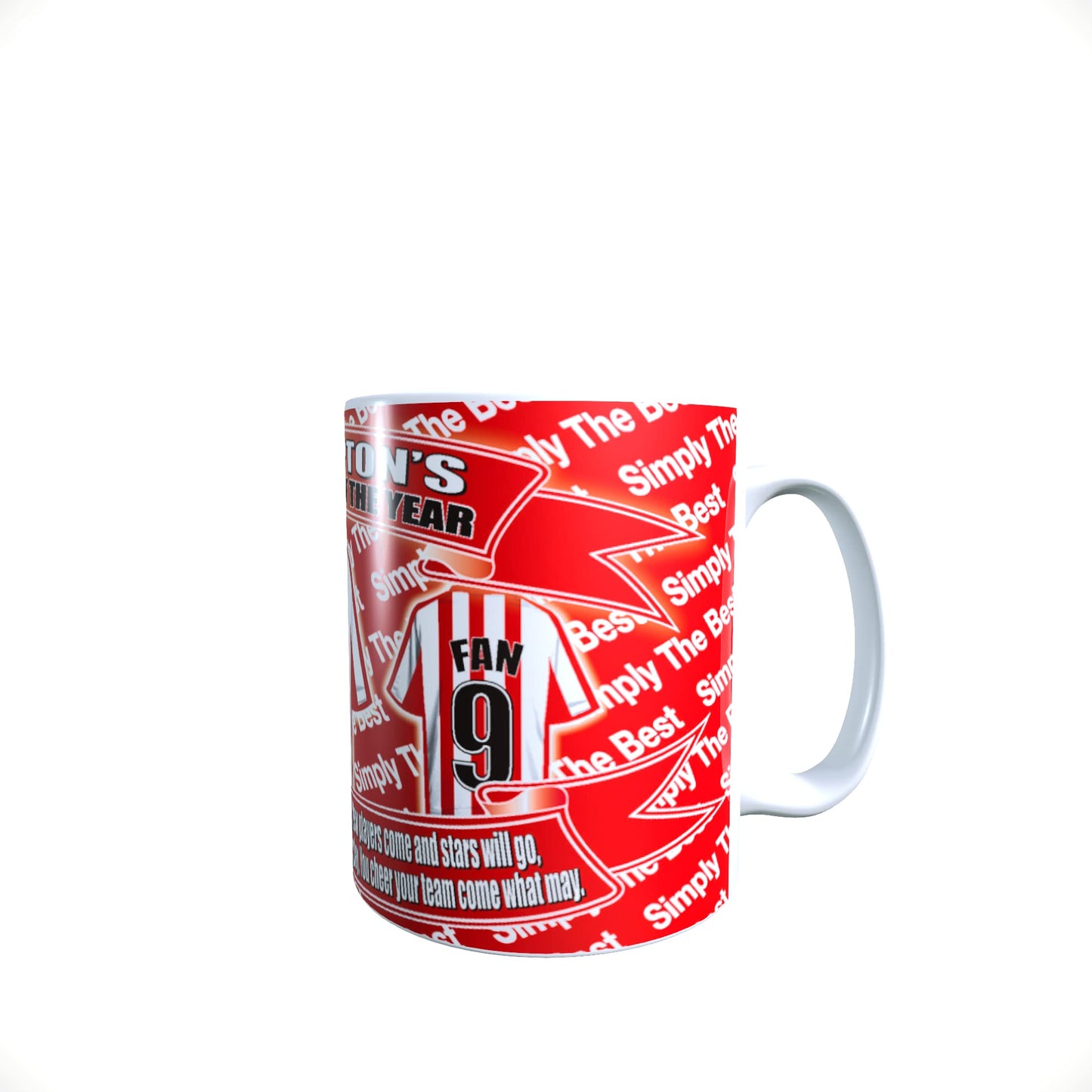 Ceramic Southampton Football Team Shirt Personalised Mug Gift with Chocolate Footballs