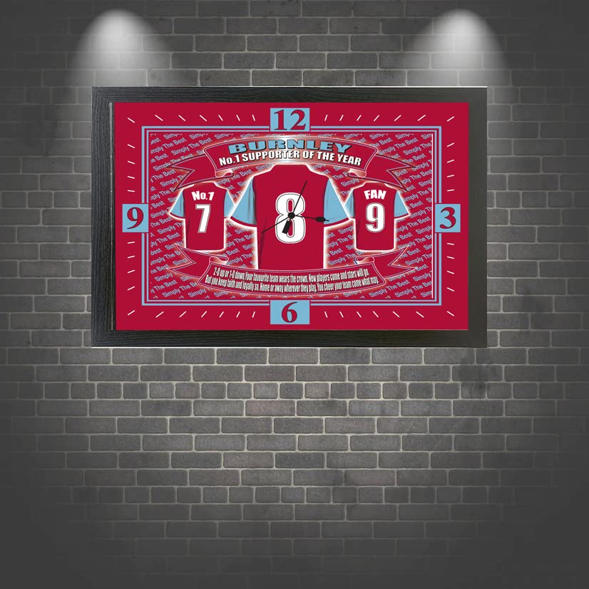 Burnley Football Shirt Clock Gift Present