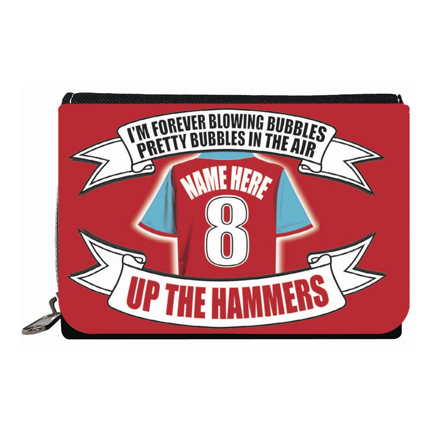 West H Utd Personalised Football Shirt Gift Purse
