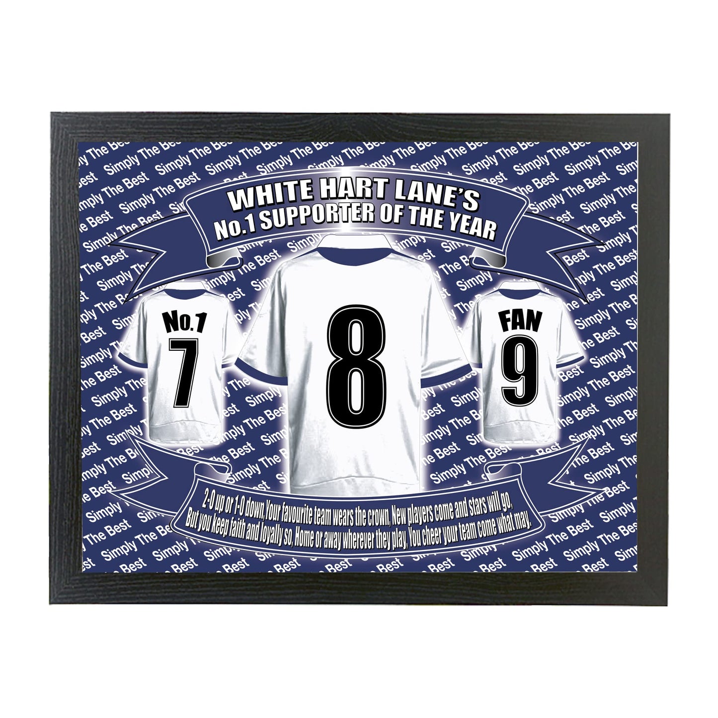 Tott Football Shirt Picture Gift