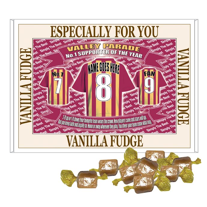 Bradford City Football Shirt Personalised Gift Boxed Sweets