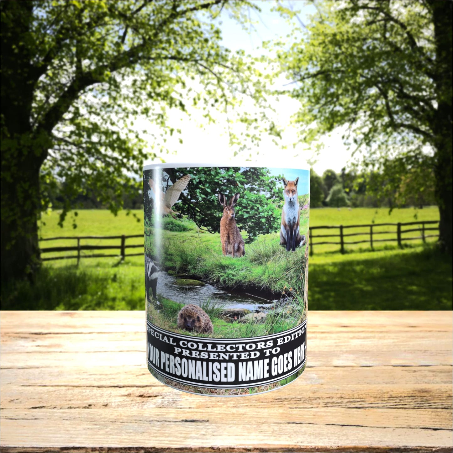British Countryside Wildlife Animals Personalised Mug Gift