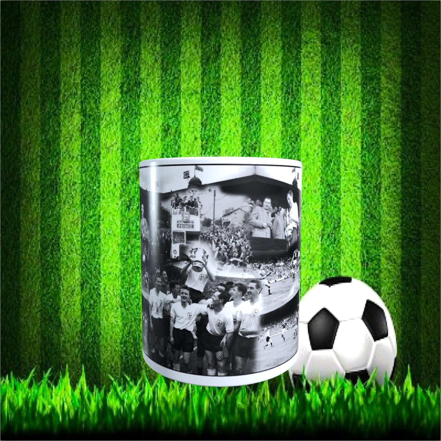 F.A. Cup Final 1961 Tott Football Ceramic Mug with Chocolate Footballs Gift