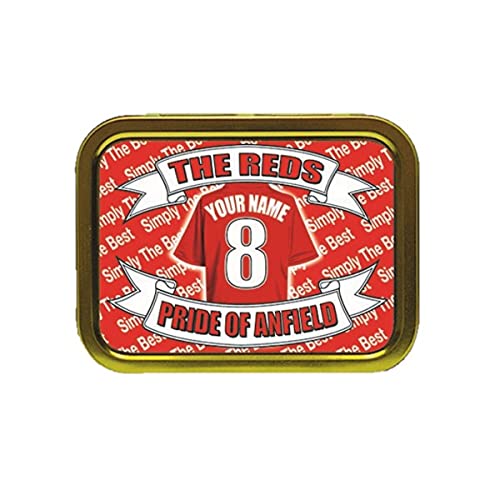 Liverpool Football Shirt Personalised Tobacco Storage Tin & Products Gift Present
