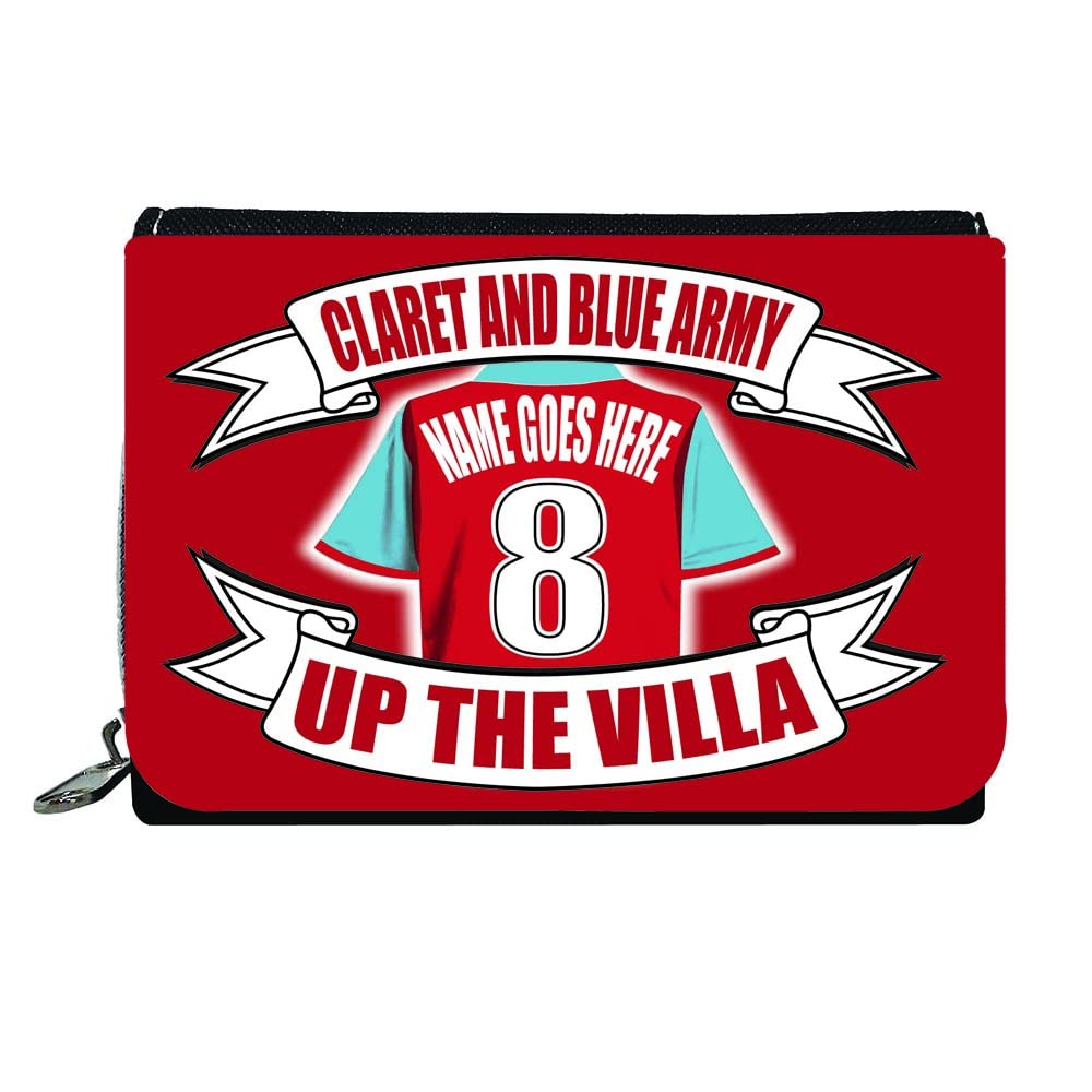 The Villa Personalised Football Shirt Team-Aston Gift Purse