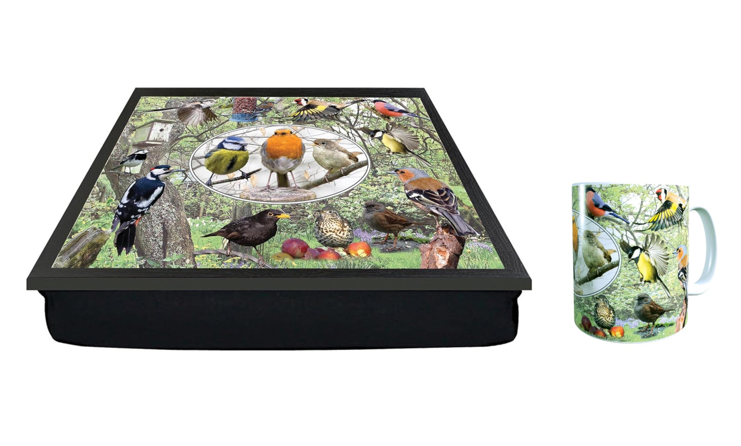 British Garden Birds Nature Lap Tray & Mug Gift Set, DIV001LTP