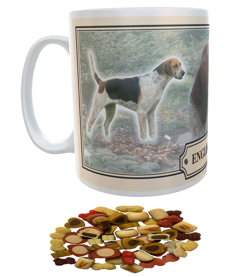 English Foxhound Dog Breed Gift Mug with Treats