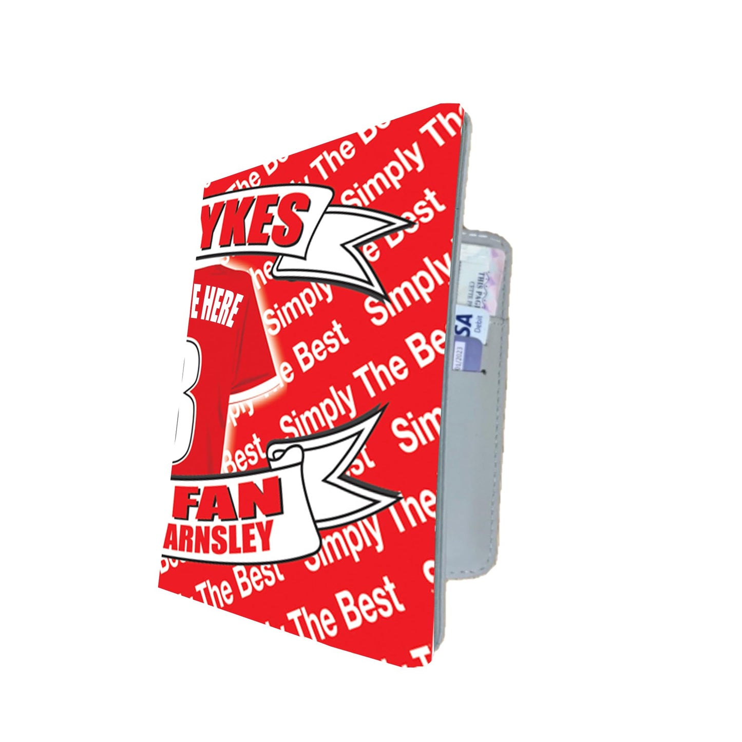 Barnsley The Tykes Football Team Shirt Personalised Travel Passport Holder Case Gift Present