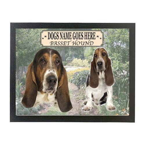 Basset Hound Dog Breed Personalised Gift Lap Tray
