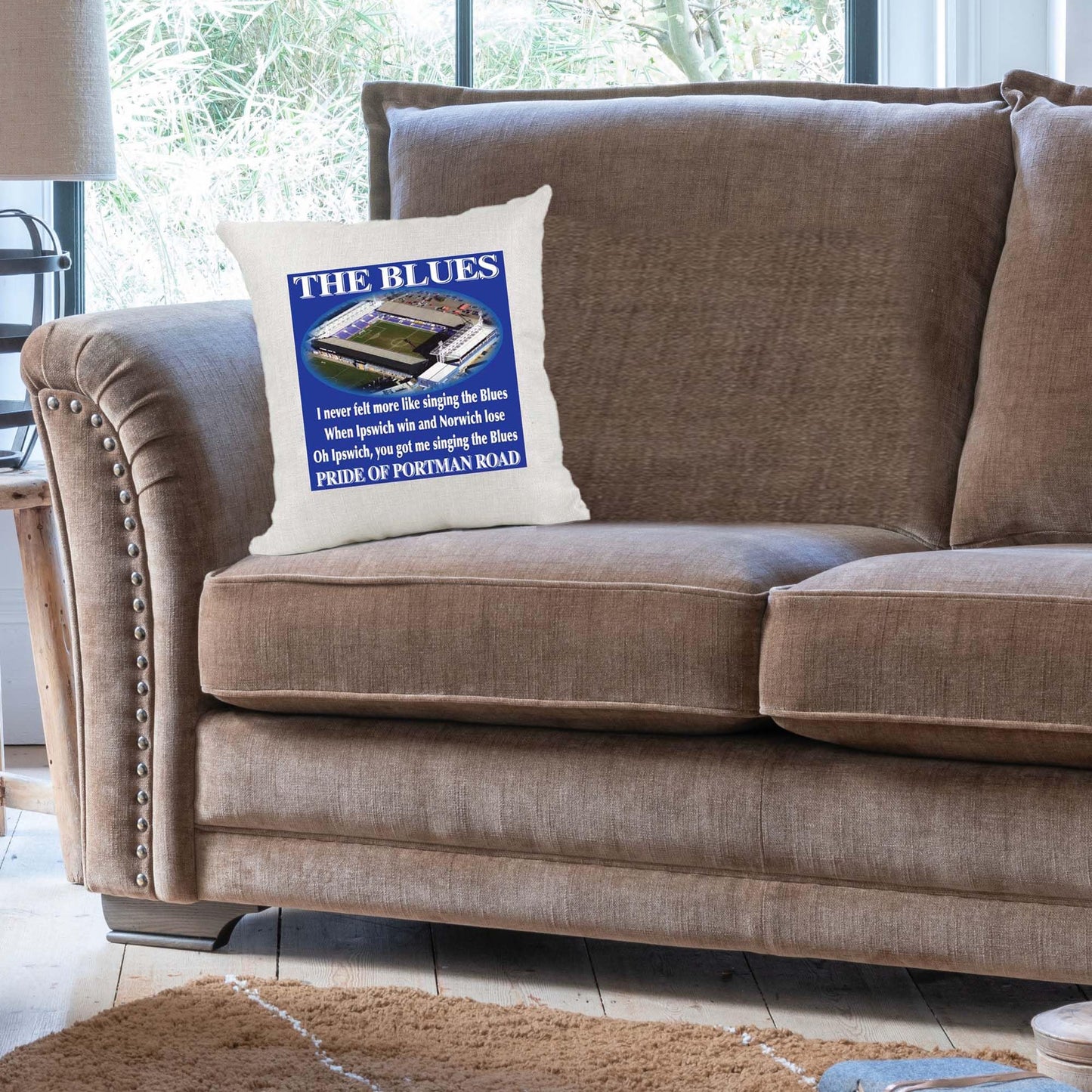 Ipswich Football Anthem Song Chant Cushion Cover Gift
