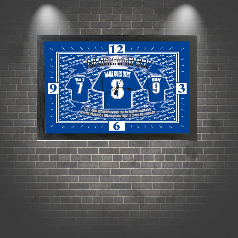 The Pensioners Football Shirt Personalised Clock Gift Present