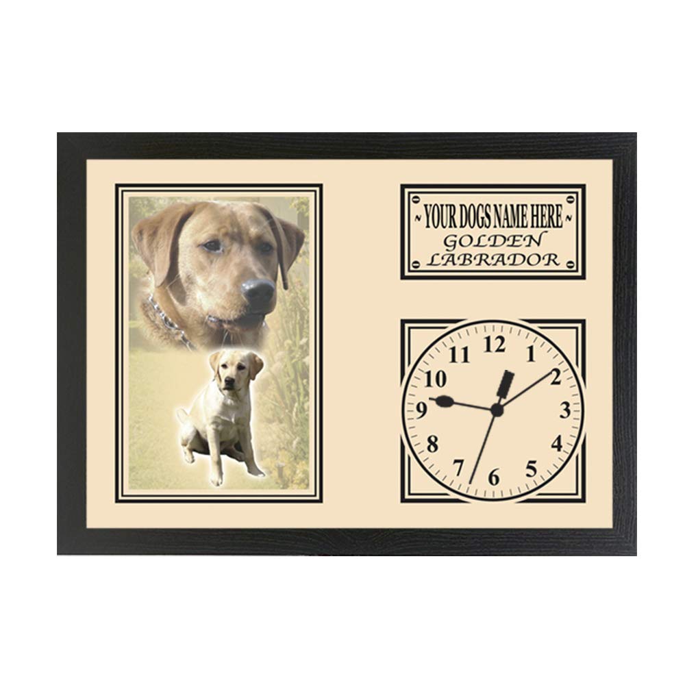 Golden Labrador Personalised Dog Breed Gift Clock