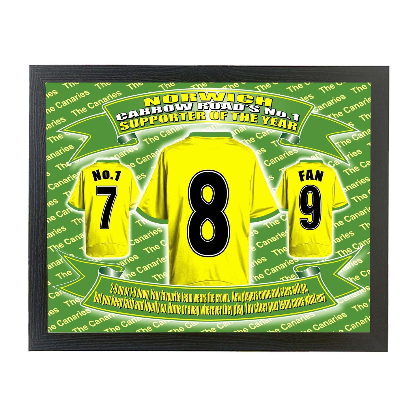 Norwich Football Shirt Lap Tray Gift