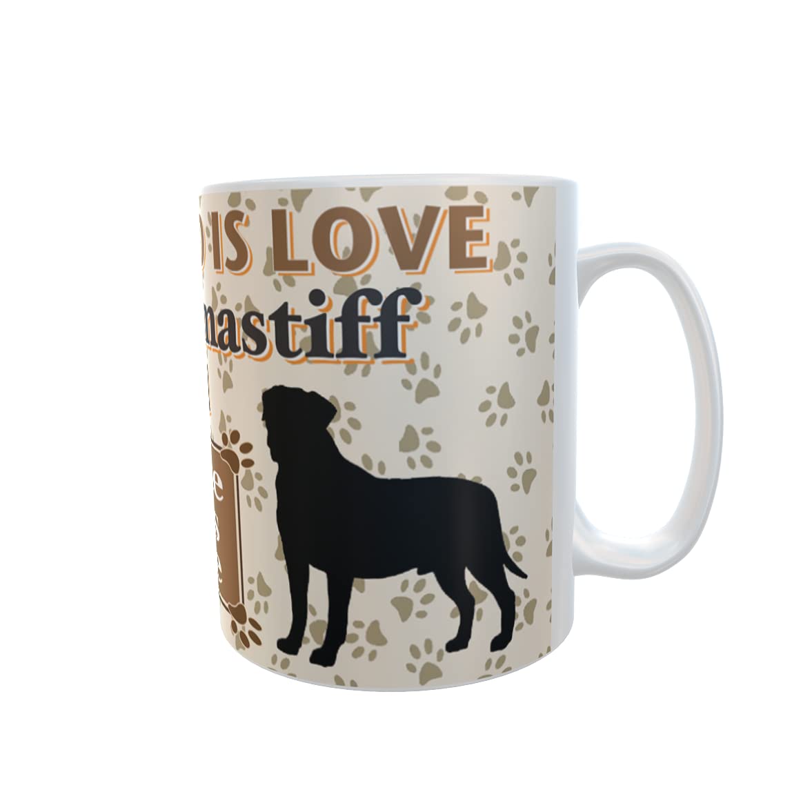 All You Need is Love and a Bullmastiff Dog Personalised Mug Gift