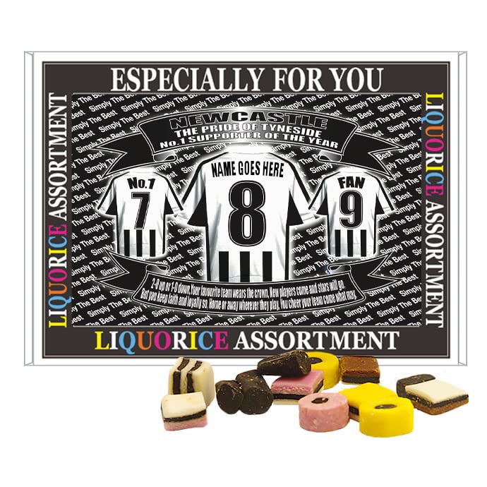 Newcastle Football Shirt Personalised Gift Boxed Sweets Variety