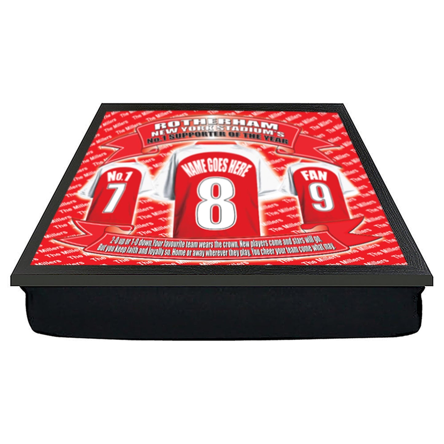 Rotherham Football Club Personalised Shirt Lap Tray And Mug Gift Set