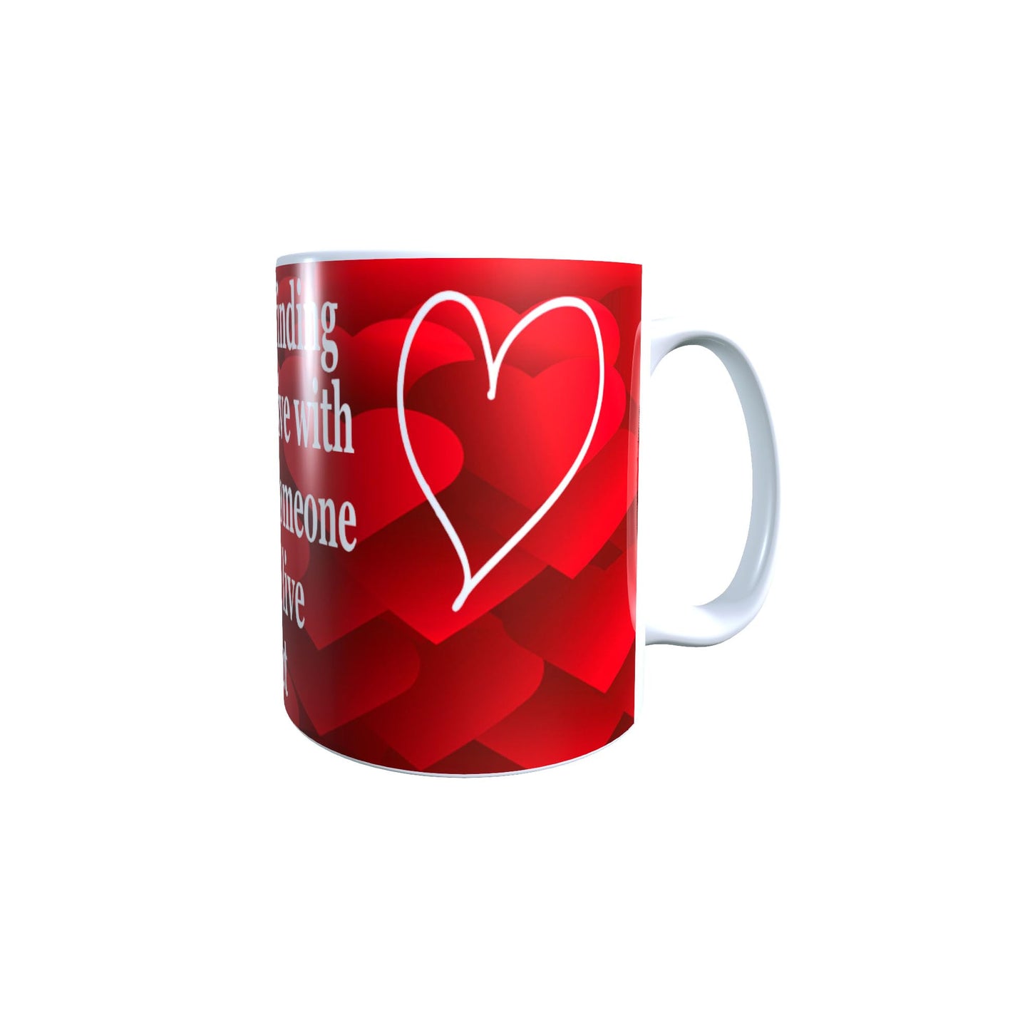 Love is Finding Someone You Can't Live Without Red Love Hearts Valentine's Day Any Occasion Mug Gift