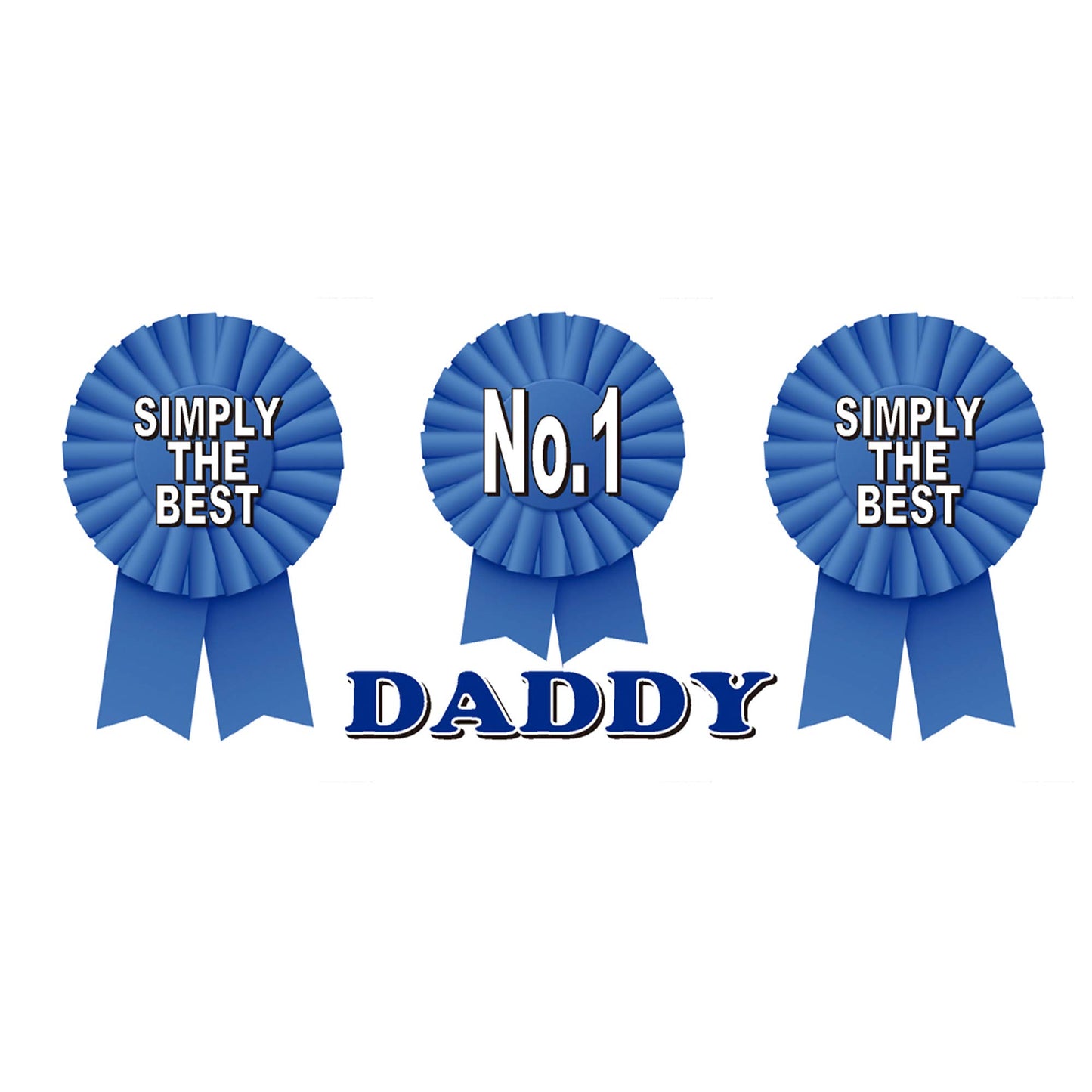 Simply The Best Daddy Ceramic Rosette Gift Mug