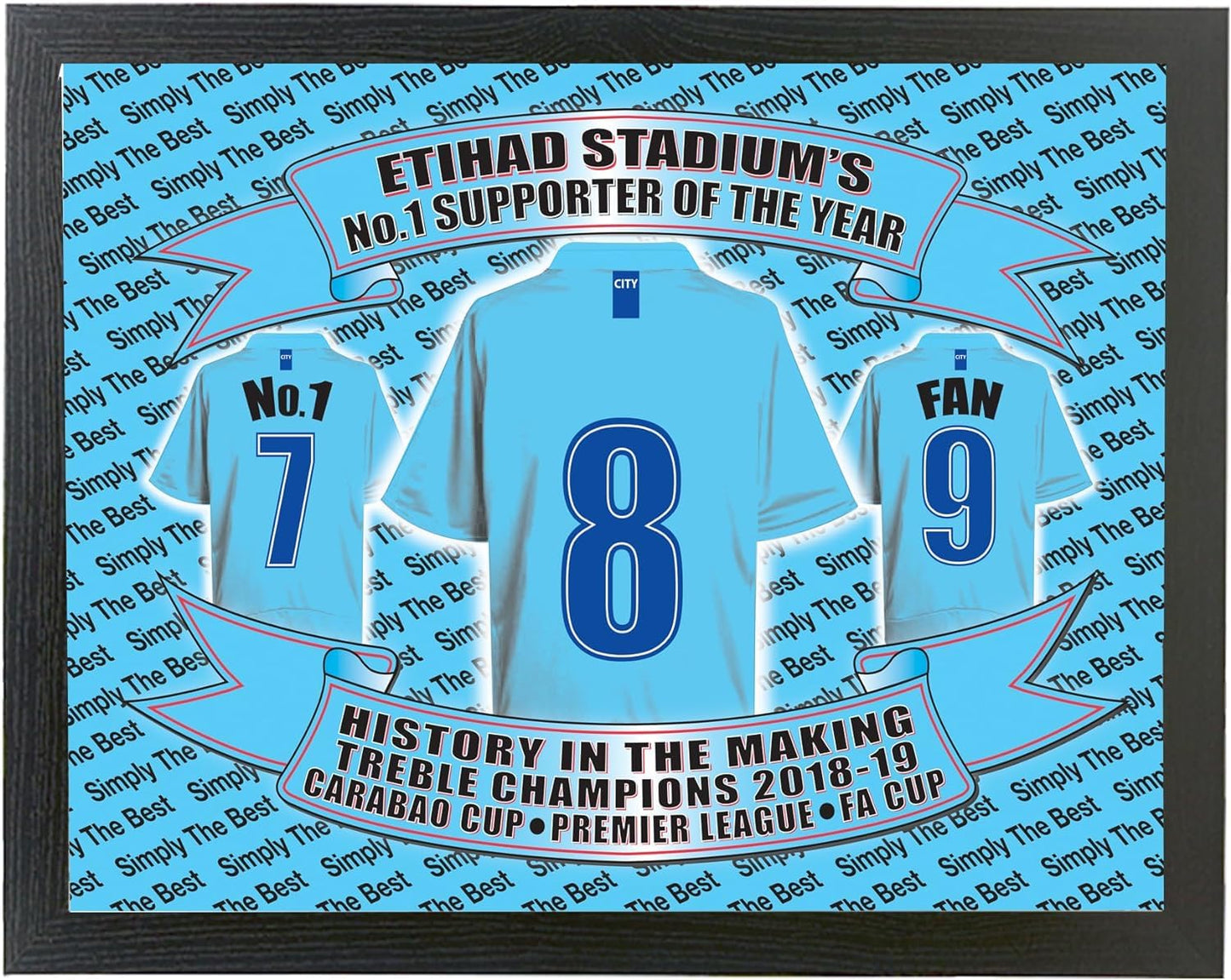 Manchester Blues Football Shirt Lap Tray And Mug Gift Set, MANBLUES