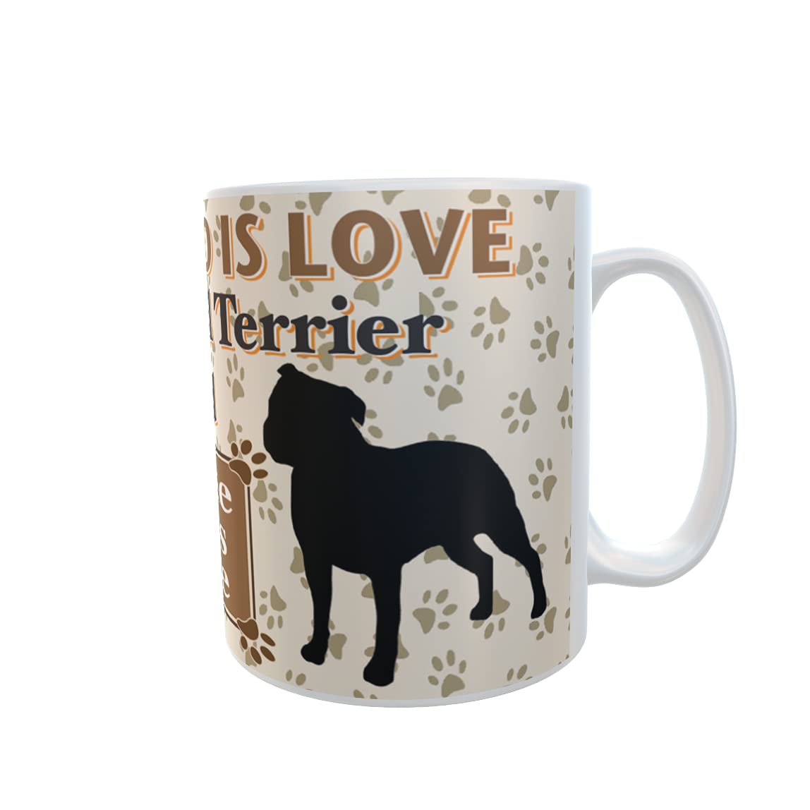 All You Need is Love and a Pit Bull Terrier Dog Personalised Mug Gift